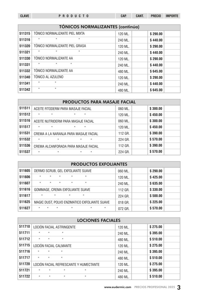 lista de precios cabina profesional